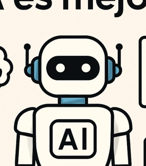 Ilustración de qué tipo ia es mejor ti según tu con estilo tecnológico y limpio.