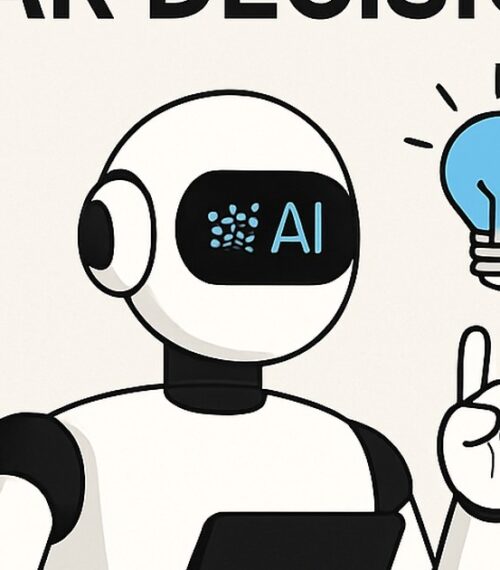 Ilustración de sirve ia tomar decisiones personales importantes con estilo tecnológico y limpio.